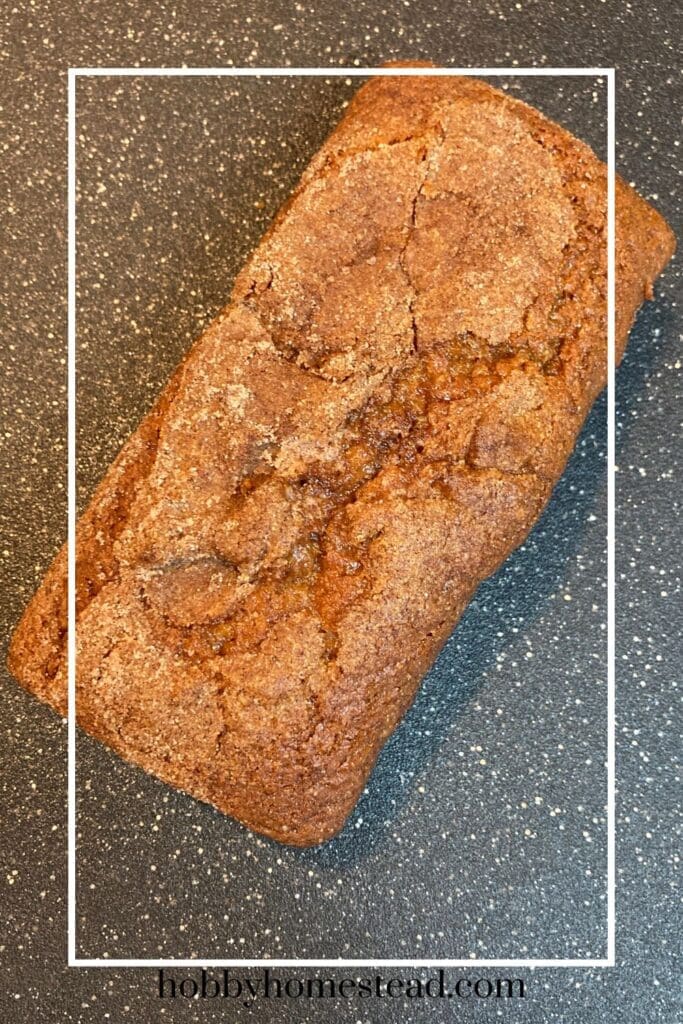 Baked cinnamon bread ready for gifting