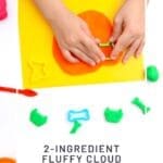 2-Ingredient Fluffy Cloud Dough Recipe for Sensory Play