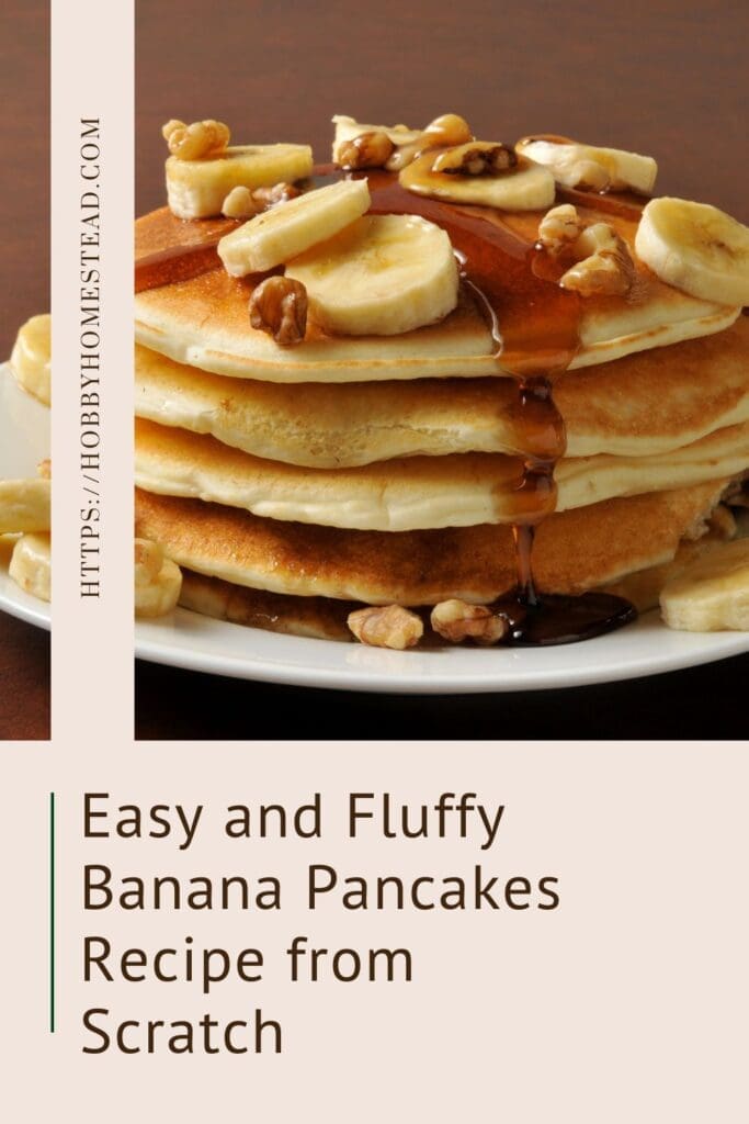 Easy and Fluffy Banana Pancakes Recipe from Scratch