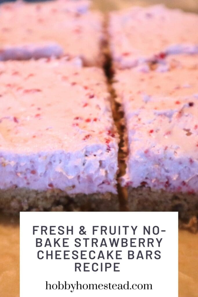 Fresh & Fruity No-Bake Strawberry Cheesecake Bars Recipe