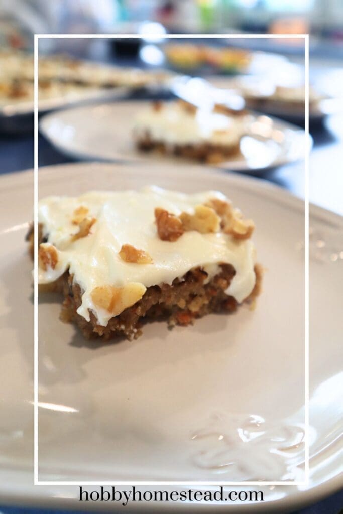 Serving Carrot Cake Bars for a Party
