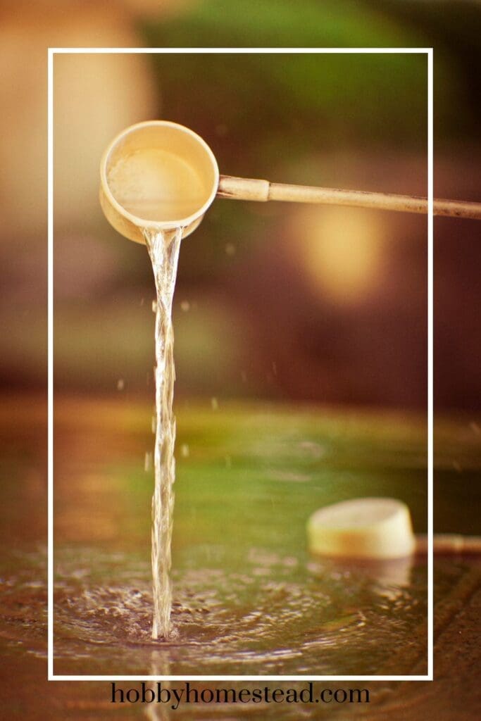 Pouring Water from a Stream