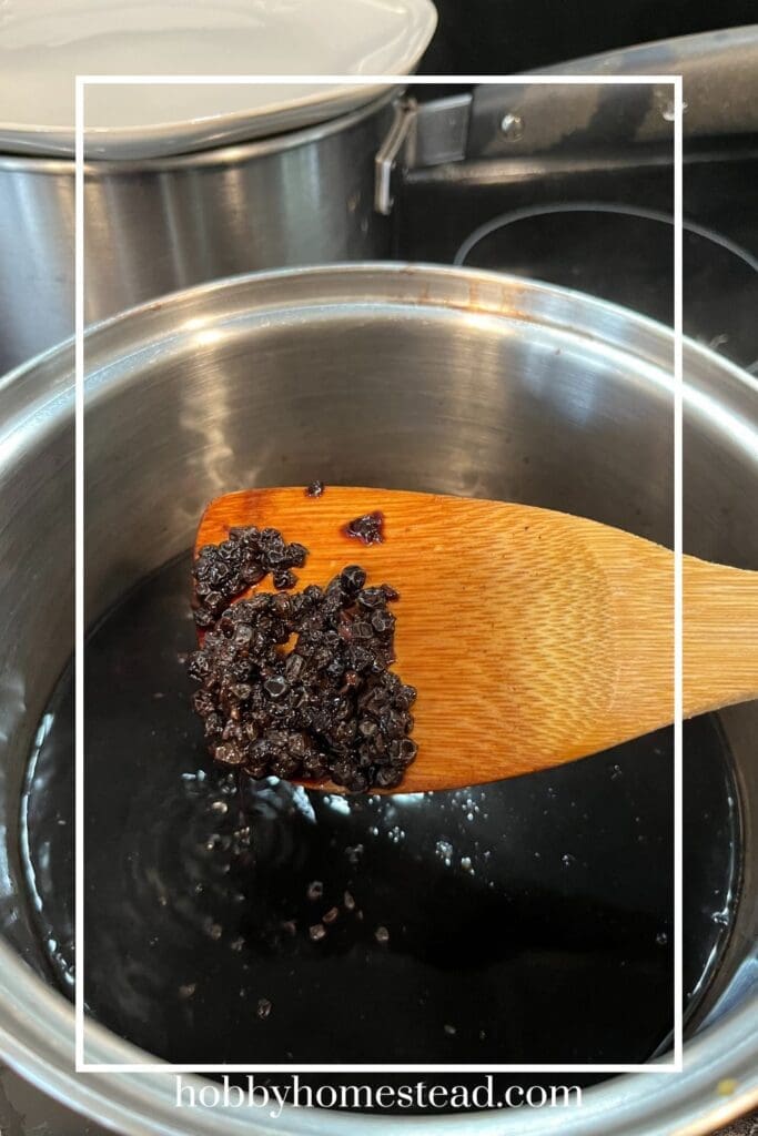 Stirring the Elderberry Mixture