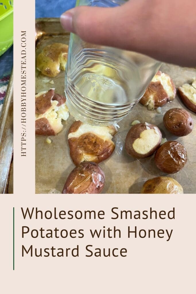 Wholesome Smashed Potatoes with Honey Mustard Sauce