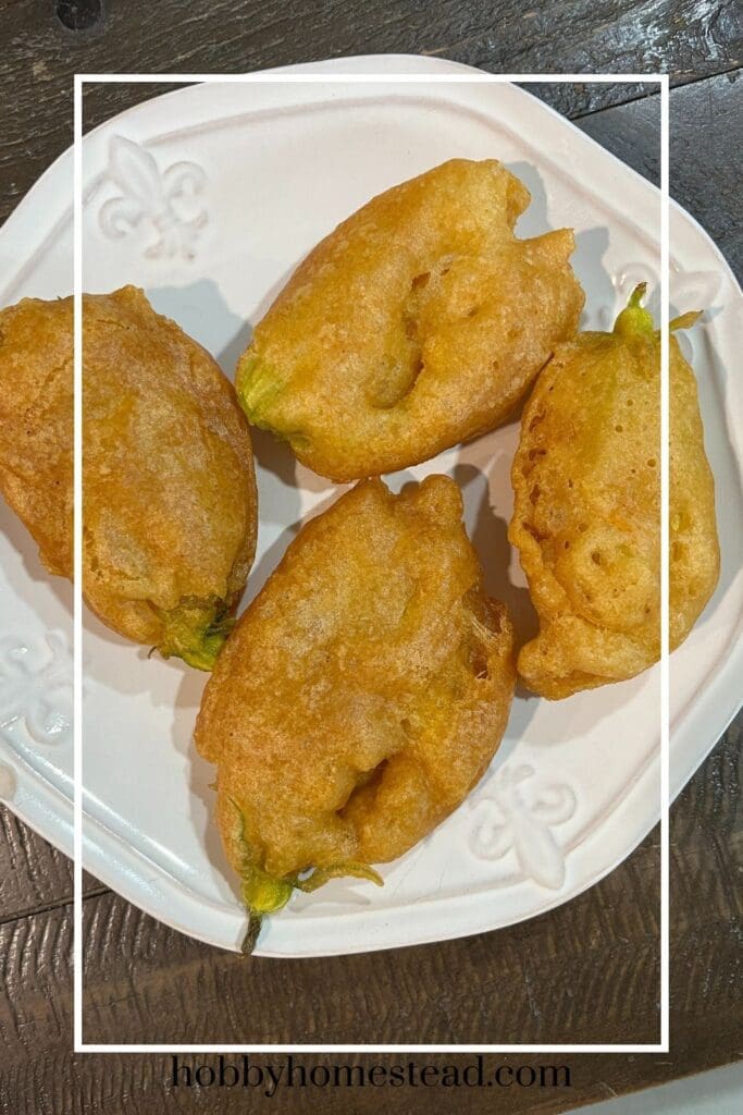 Golden Deep Fried Squash Flowers