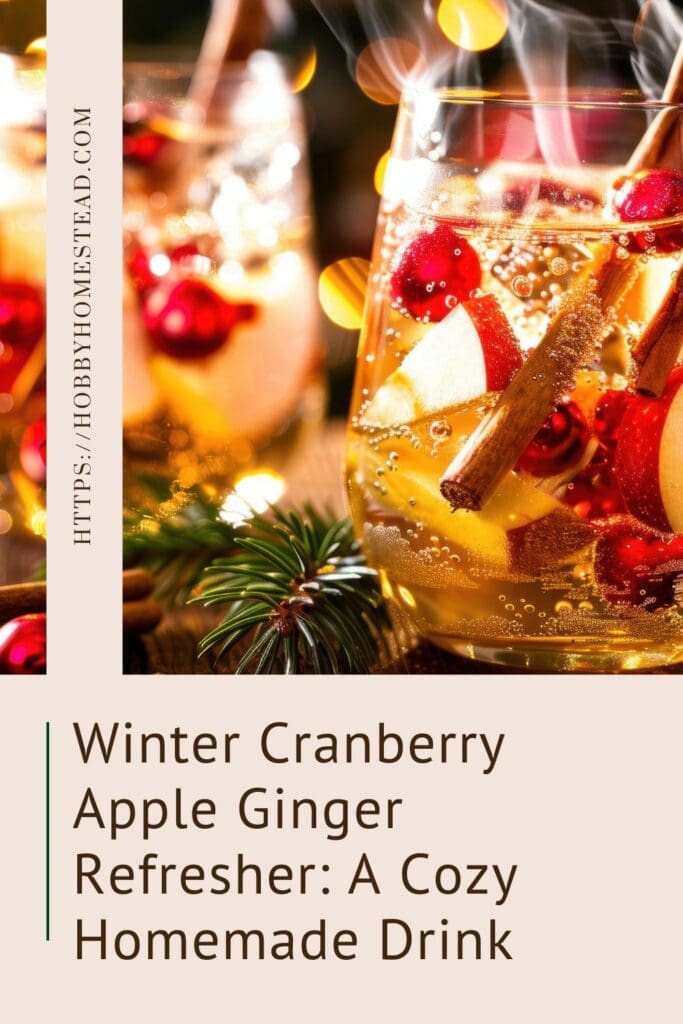 Winter Cranberry Apple Ginger Refresher A Cozy Homemade Drink