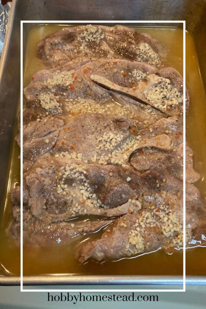 tender baked Italian Dressing Pork Steak with Garlic