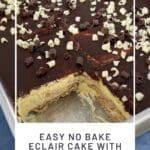 Easy No Bake Eclair Cake with Graham Crackers Dessert