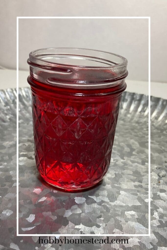 Jar of Homemade Strawberry Syrup