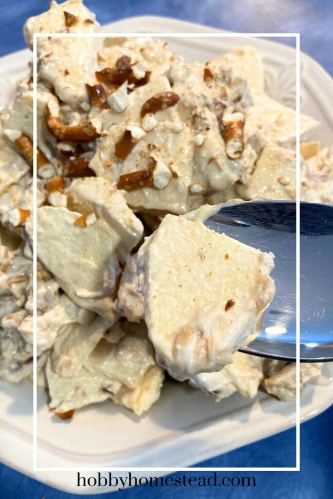 delicious fresh apple salad in a serving bowl