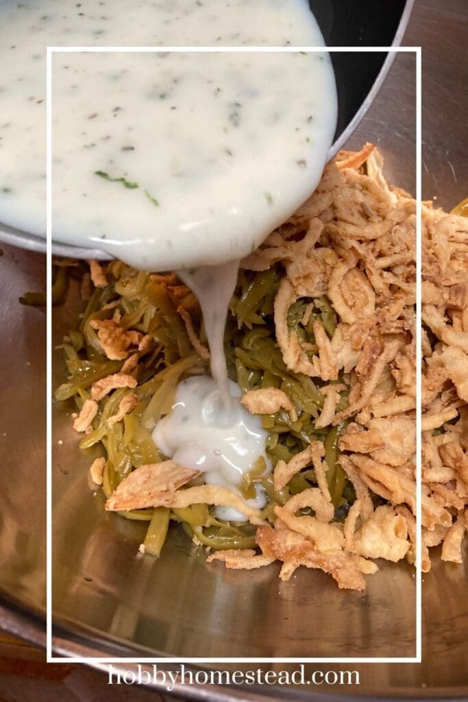 green bean casserole with cream of anything soup mix