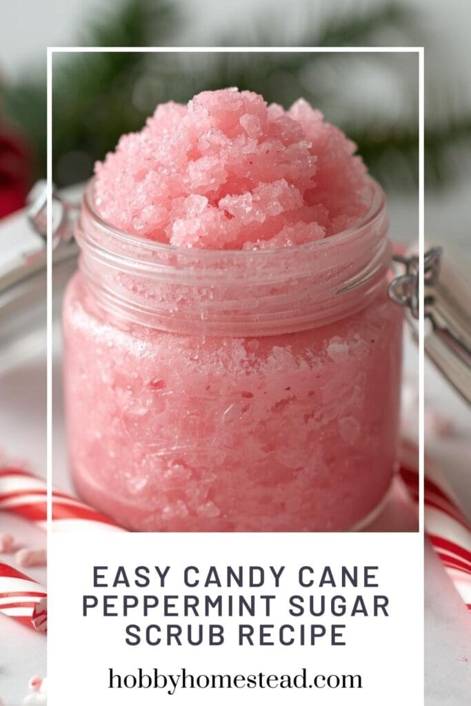 Easy Candy Cane Peppermint Sugar Scrub Recipe