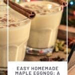 This homemade maple eggnog is rich, creamy, and gently spiced, made completely from scratch with simple pantry ingredients and naturally sweetened with maple syrup. There’s just something about homemade eggnog that makes the kitchen feel extra cozy during the holidays. For our family, eggnog brings back memories of chilly evenings, twinkling lights, and everyone gathering in the kitchen while something special simmers on the stove. While the rest of my family has always enjoyed store-bought eggnog, I’ve never cared much for the heavy, overly sweet versions from the dairy case. This homemade maple eggnog changed my mind completely. It’s lighter, fresher tasting, and gently spiced. And it’s one recipe we can all agree, belongs on the holiday table. If you’ve never made eggnog at home before, don’t worry it’s much easier than you might think, and the flavor is worlds better than anything from the store. Once you try this old-fashioned eggnog recipe, it may just become a new holiday tradition at your homestead. What Is Eggnog? Eggnog is a rich, creamy holiday drink traditionally made from milk, cream, egg yolks, and a sweetener, then flavored with warm spices like nutmeg and cinnamon. It has a smooth, custard-like texture and is most often enjoyed during the fall and winter holidays, especially around Christmas. Classic eggnog recipes are gently heated on the stove (or sometimes served cold) and can be enjoyed plain for the whole family or with a splash of spirits like rum, brandy, or bourbon for an adult version. What Does Eggnog Taste Like? It’s creamy and smooth, yet lightly sweet with warm spices like nutmeg and cinnamon. Similar to a thin, drinkable custard, yet it tastes lighter and fresher than store-bought versions, which are often thicker and much sweeter.