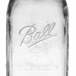 Quart size jar for canning, mason jar