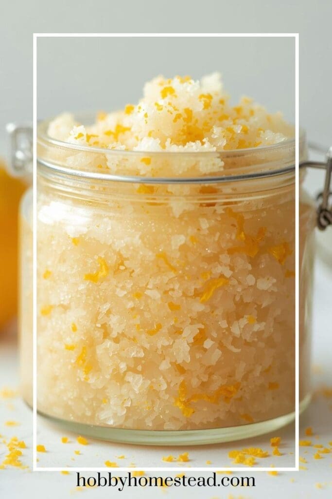 jar of citrus sunshine sugar scrub for gifting