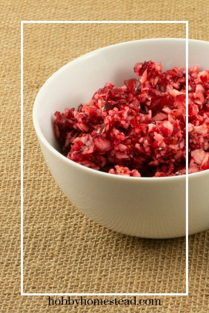 Diced cranberries for sugar scrub