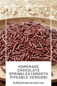 Homemade Chocolate Sprinkles (Smooth Pipeable Version)