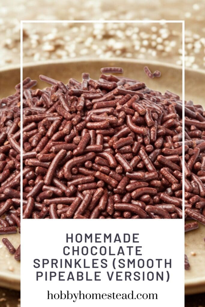Homemade Chocolate Sprinkles (Smooth Pipeable Version)