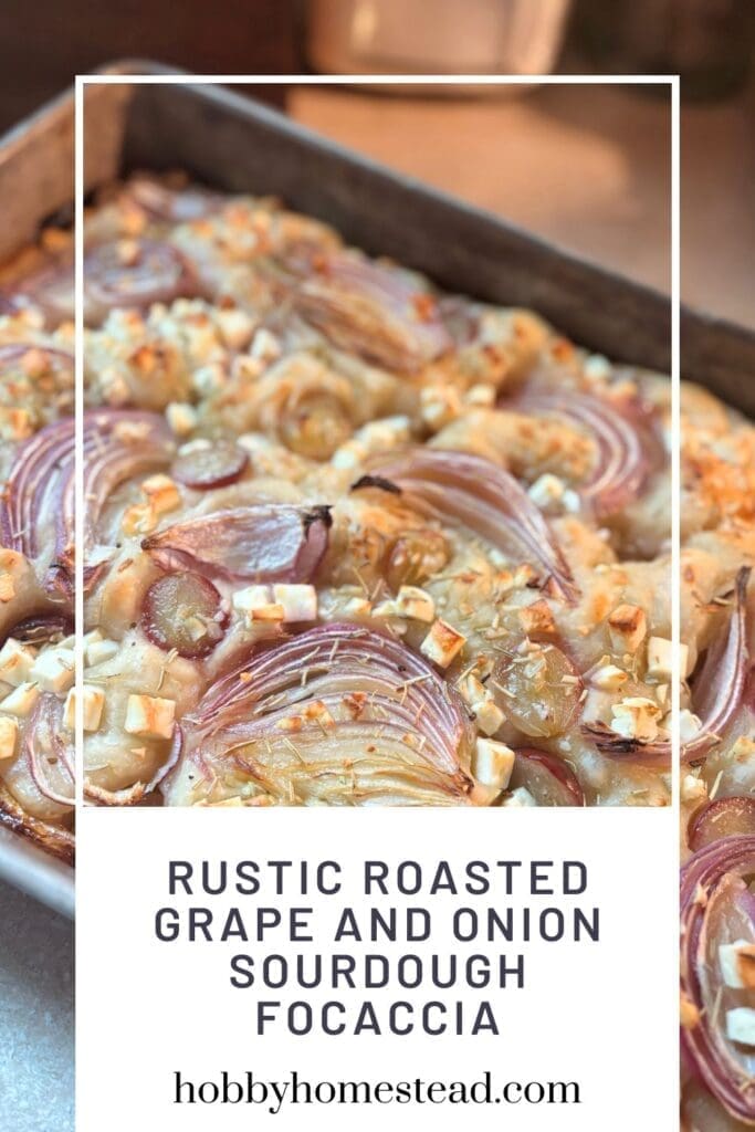 Rustic Roasted Grape and Onion Sourdough Focaccia