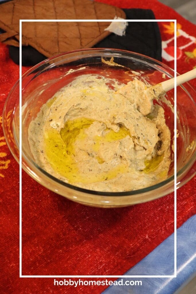 Baba Ganoush Dip with Olive Oil on Top