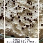 Chocolate Rhubarb Cake with Cream Cheese Frosting
