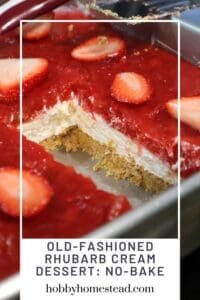 Old-Fashioned Rhubarb Cream Dessert No-Bake