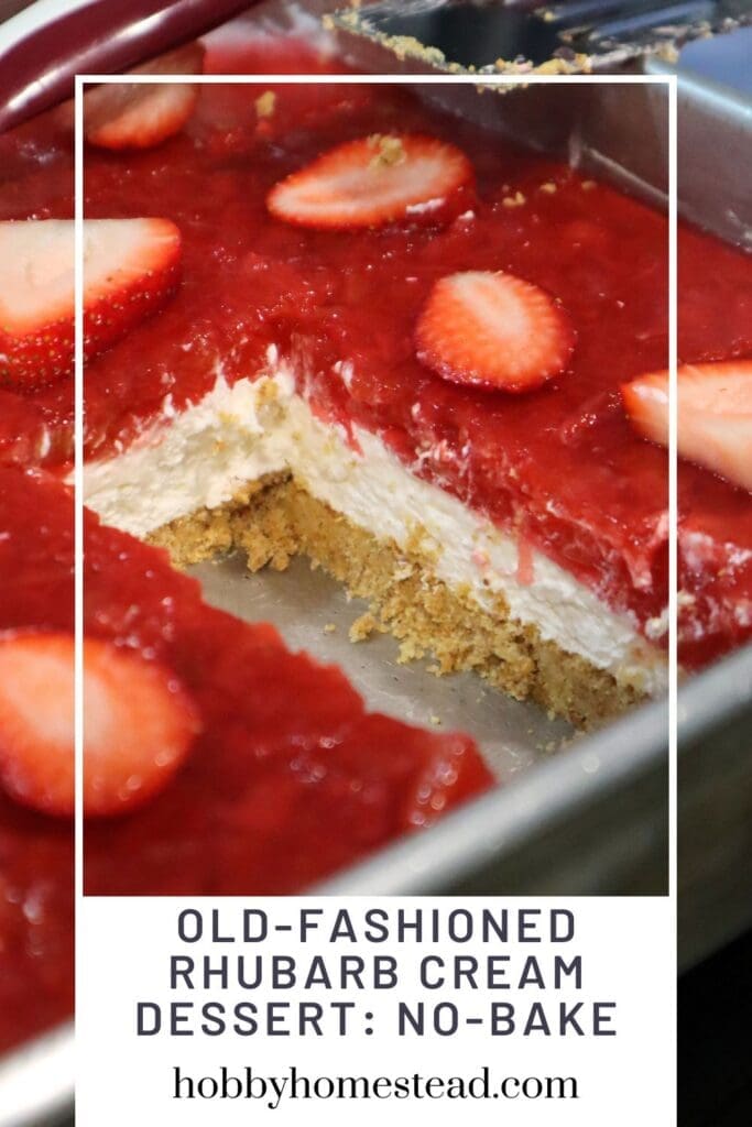 Old-Fashioned Rhubarb Cream Dessert No-Bake