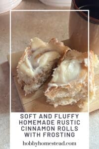 Soft and Fluffy Homemade Rustic Cinnamon Rolls with Frosting