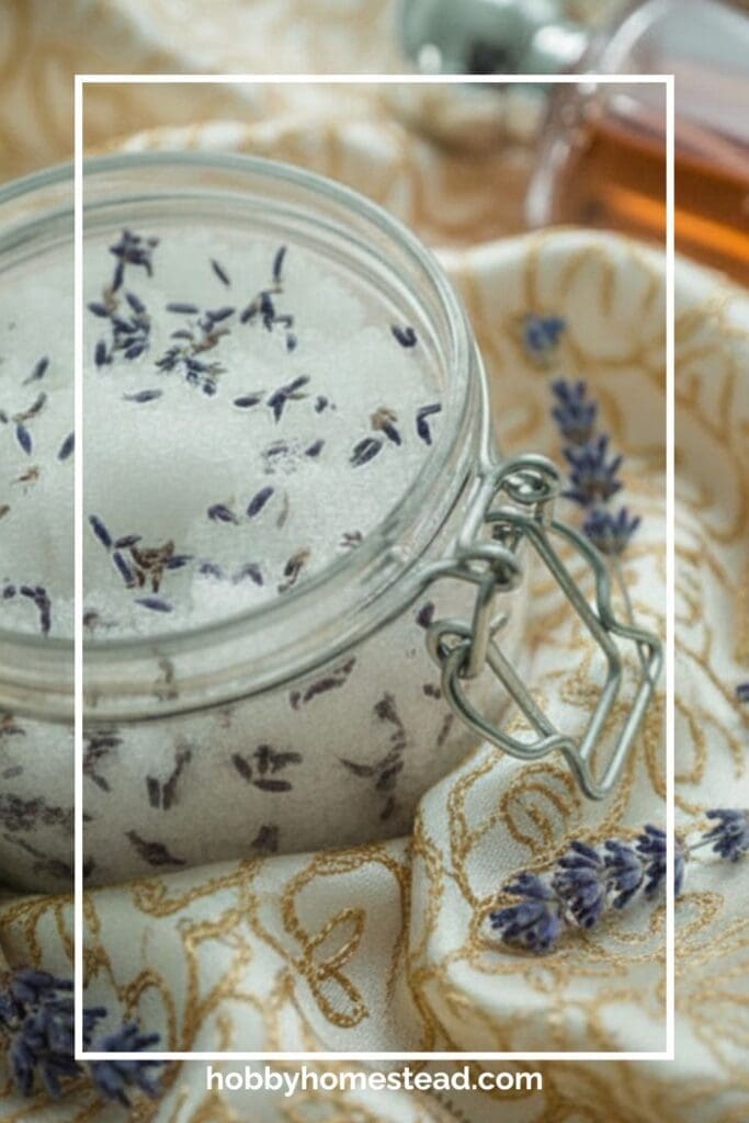 DIY Lavender Sugar Scrub in Jar