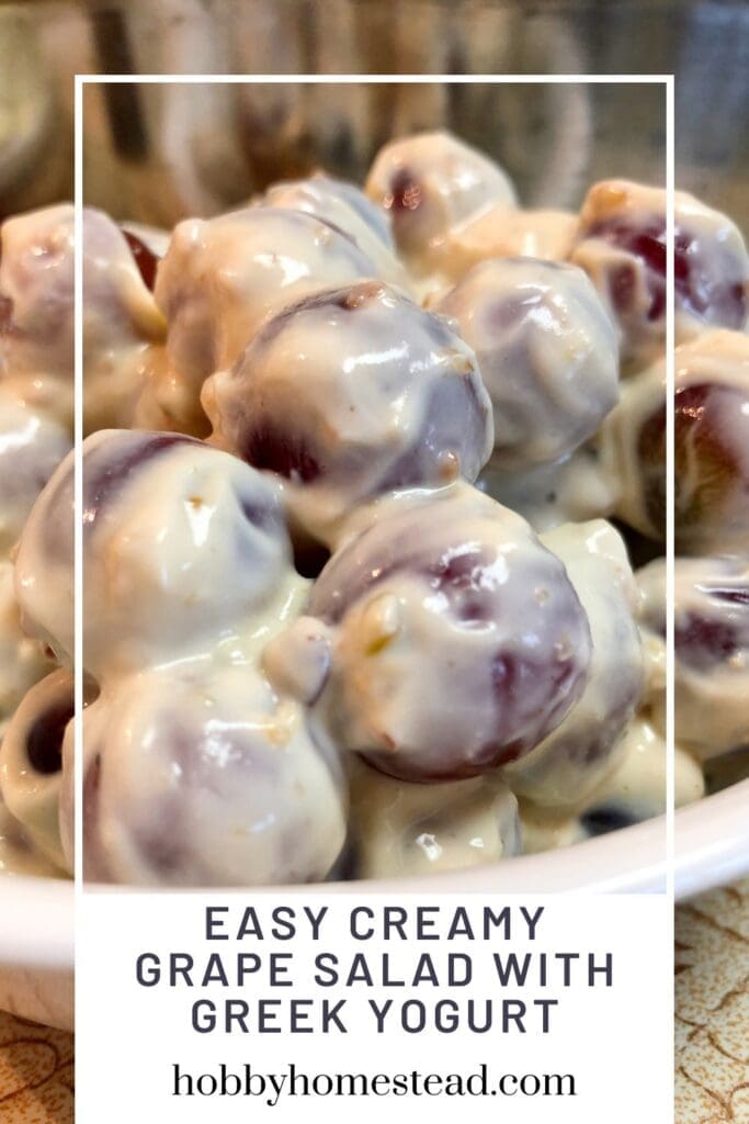 Easy Creamy Grape Salad with Greek Yogurt
