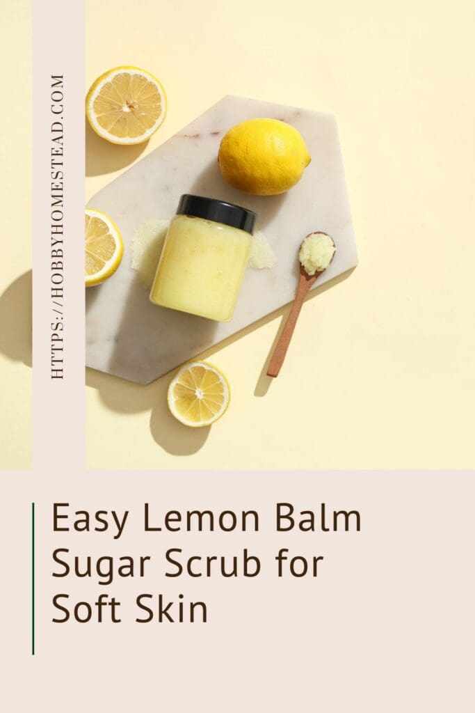Easy Lemon Balm Sugar Scrub for Soft Skin