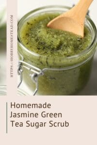 Homemade Jasmine Green Tea Sugar Scrub