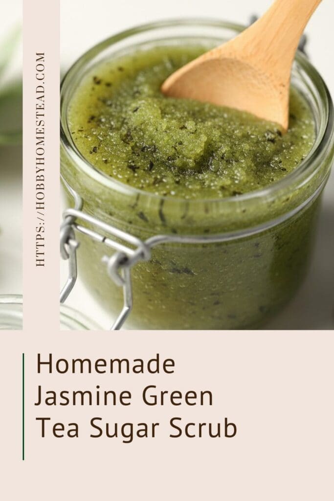 Homemade Jasmine Green Tea Sugar Scrub