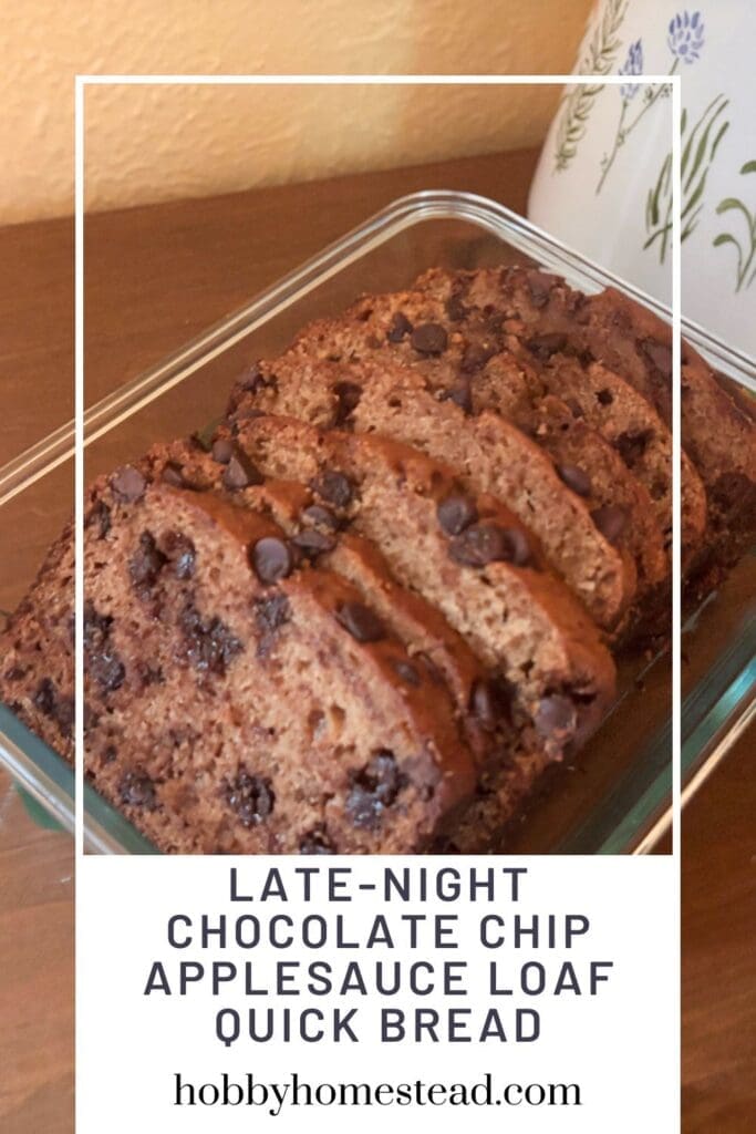 Late-Night Chocolate Chip Applesauce Loaf Quick Bread