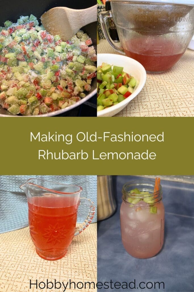 Making Old-Fashioned Rhubarb Lemonade