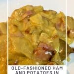 Old-Fashioned Ham and Potatoes in Creamy Cheddar Sauce