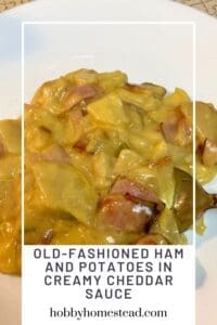 Old-Fashioned Ham and Potatoes in Creamy Cheddar Sauce