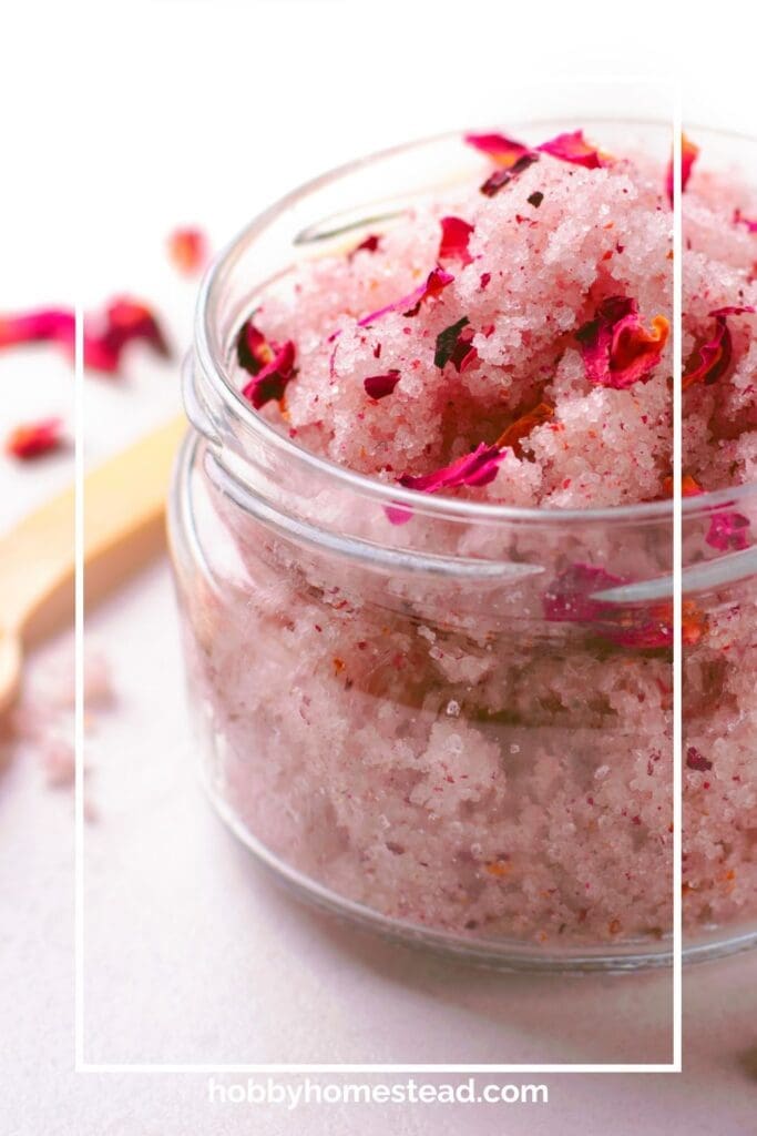 Sugar Scrub with Rose Petals