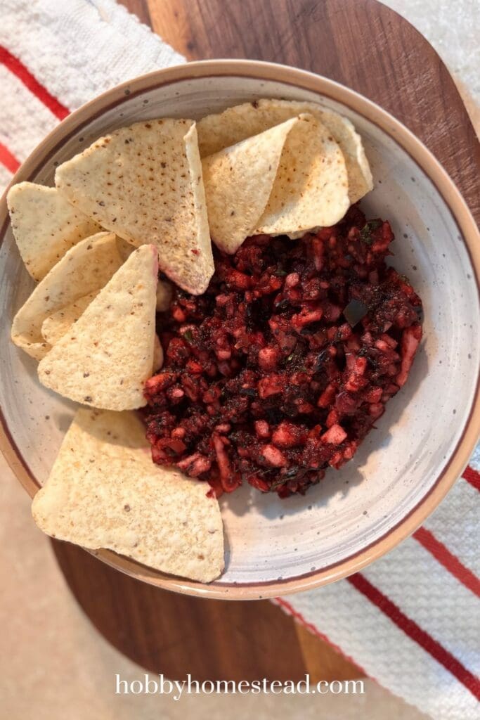 Apple and Blueberry Garden Salsa