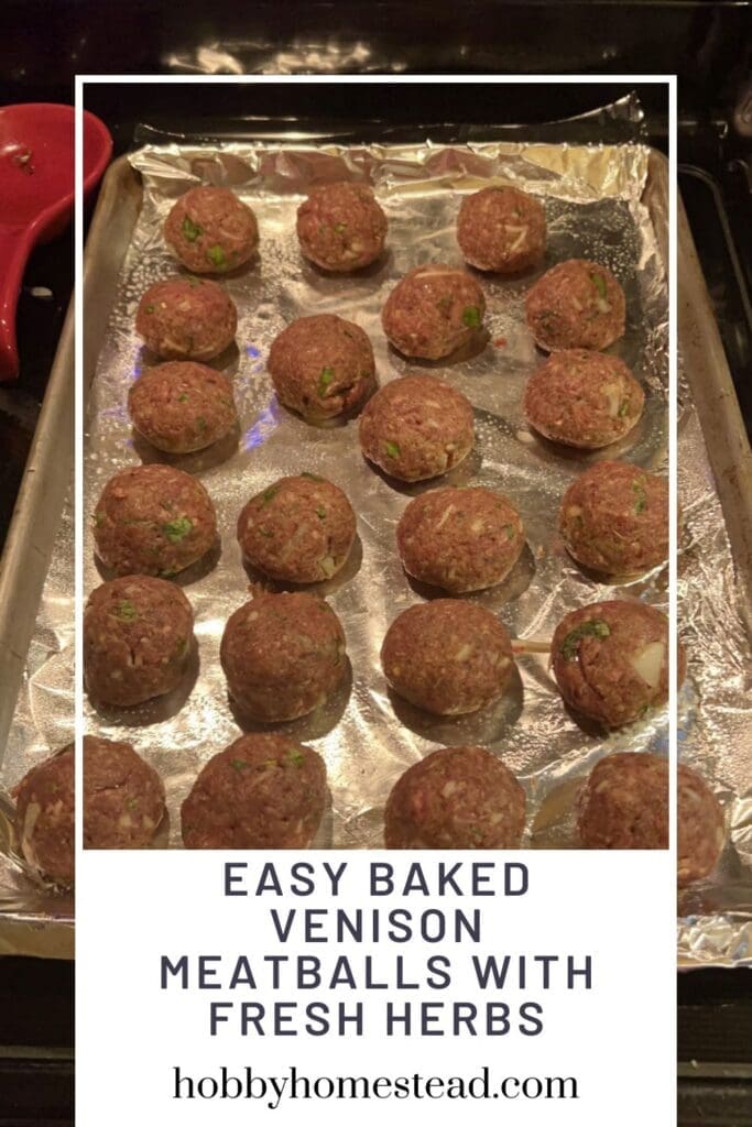 Easy Baked Venison Meatballs with Fresh Herbs