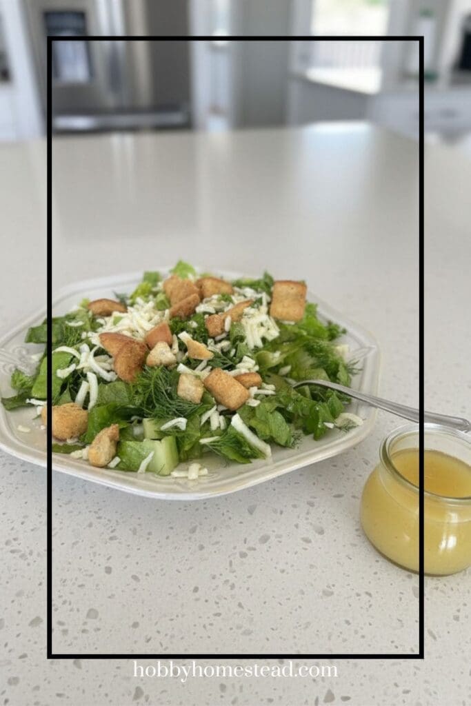 Fresh Green Salad with Homemade Lemon Vinaigrette