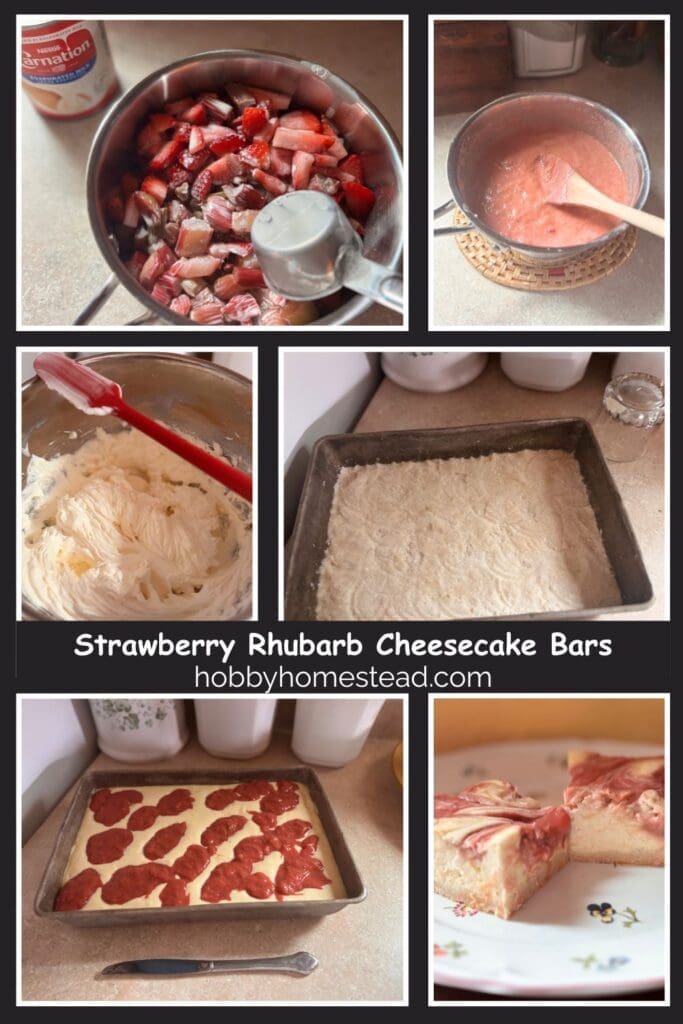 Strawberry Rhubarb Cheesecake Bars